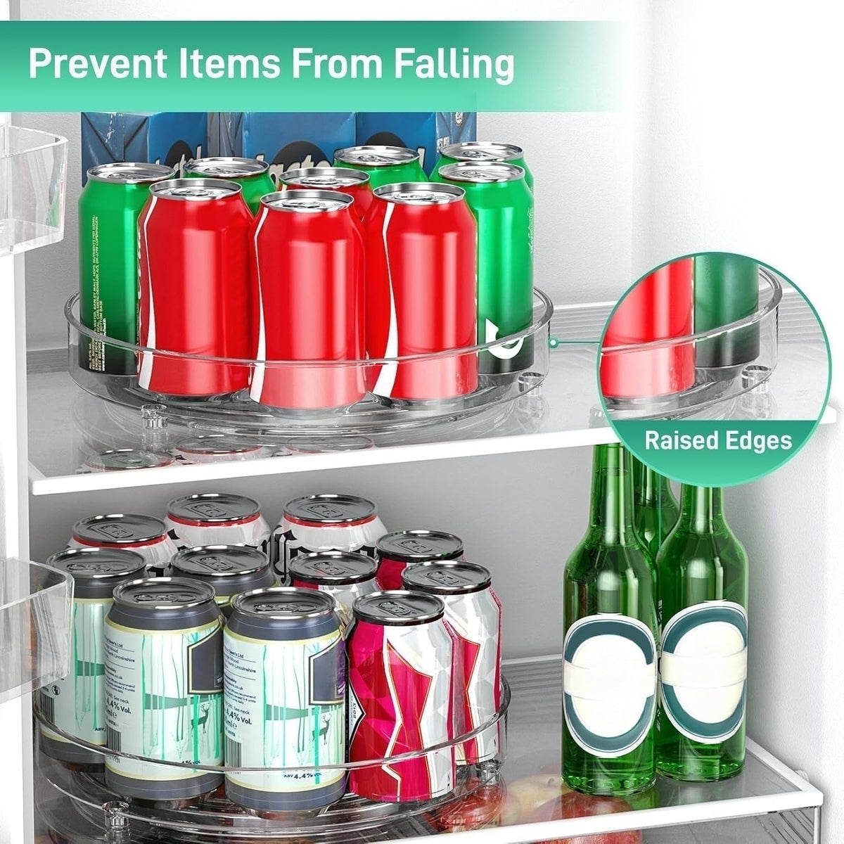 Optish 4 Pack Lazy Susan Organizer