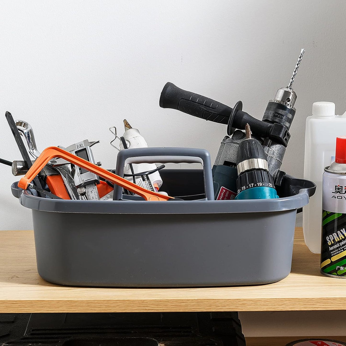 Multi-Purpose Plastic Cleaning Caddy with Handle