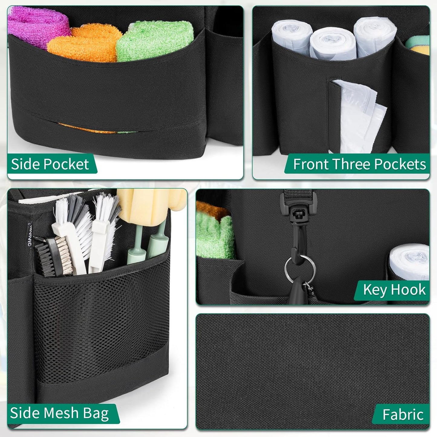 Wearable Cleaning Caddy Bag for Cleaning Supplies