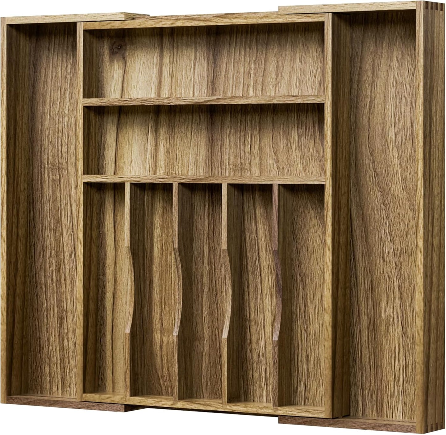 Acacia Wood Kitchen Silverware Drawer Organizer