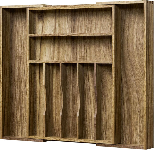Acacia Wood Kitchen Silverware Drawer Organizer