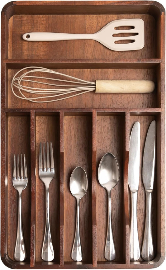 Silverware Organizer - Cutlery, Flatware, and Utensil Holder for Kitchen Drawers