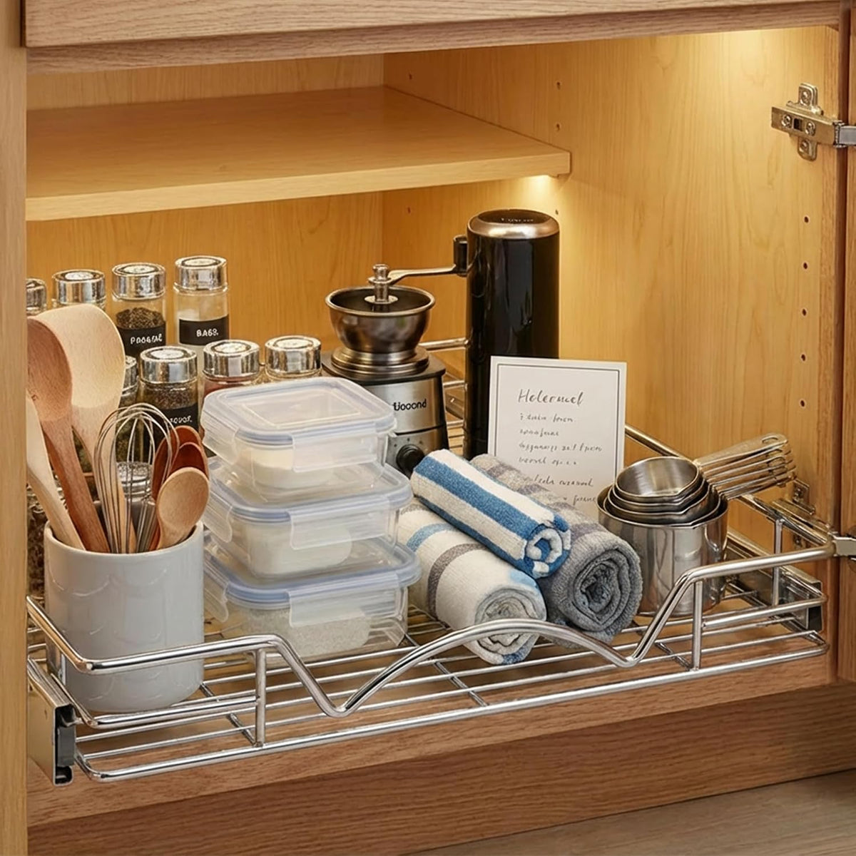 HOLD N' STORAGE Pull Out Cabinet Organizer