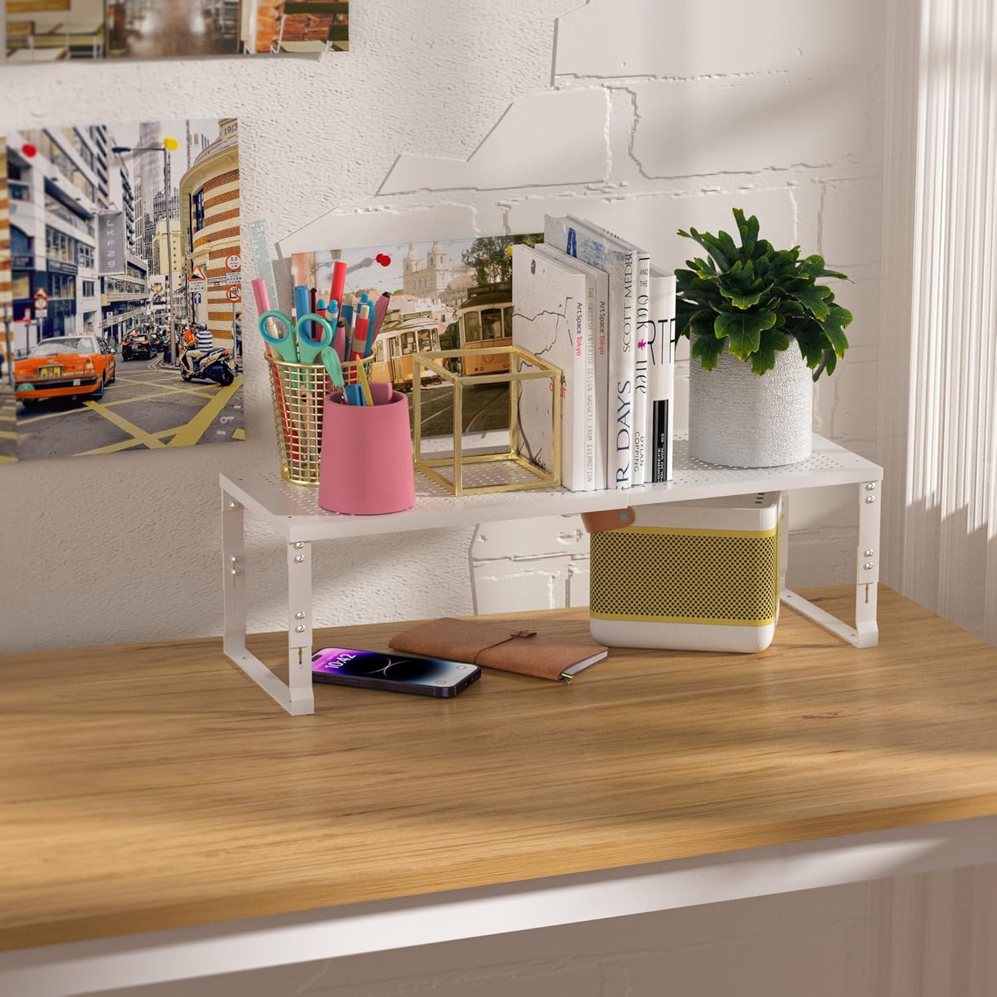 Heavy-Duty Adjustable Metal Shelf Organizer