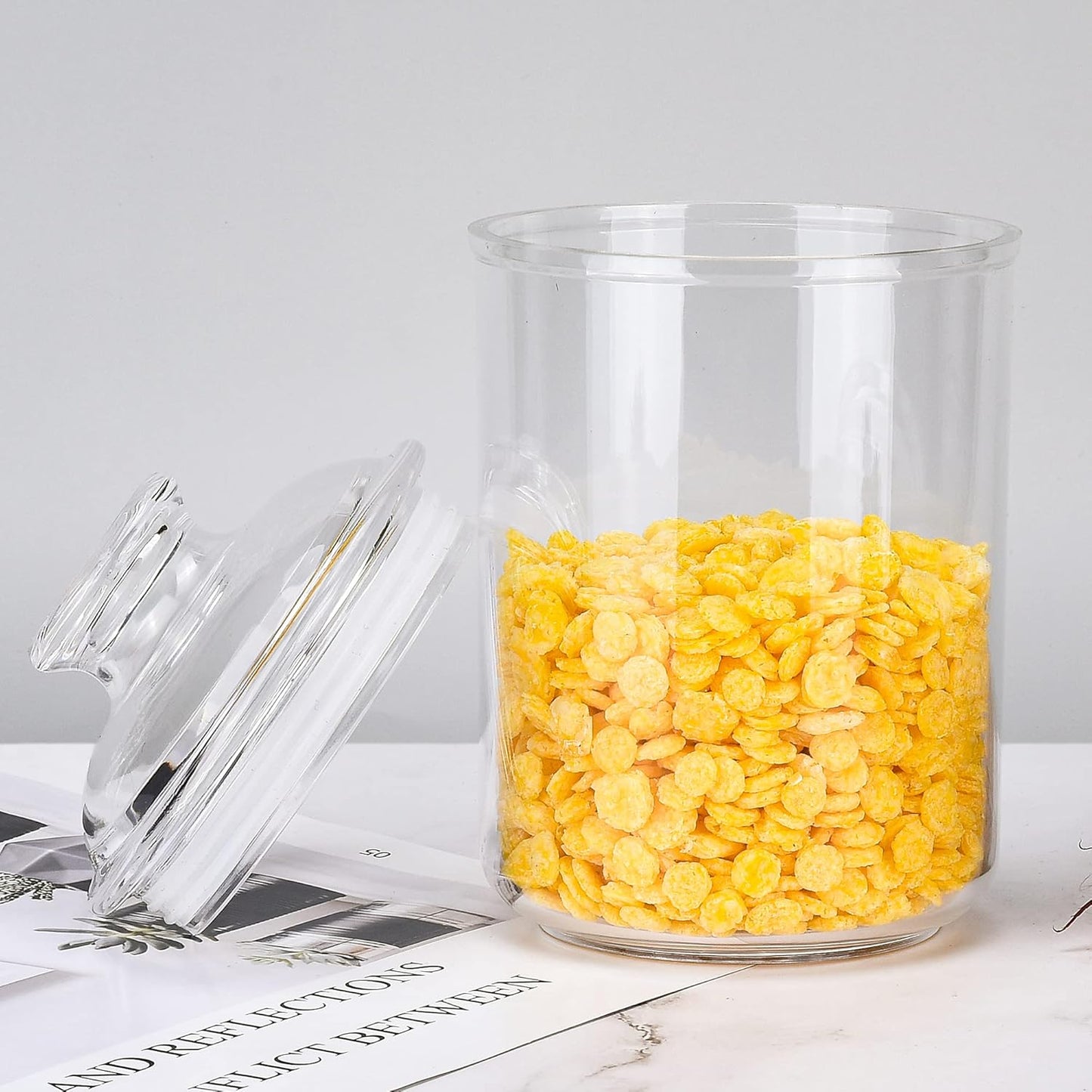 24oz Acrylic Storage Jar, Airtight Lid with Silicone Sealing Ring