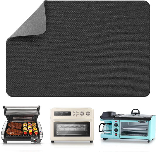 LOPNUR 20"x16" X-Large Appliance Slider, Appliance Sliders for Kitchen Appliances, 360° Rotating Sliding Tray for Coffee Maker, Heat Resistant Mat Cut to Fit Stand Mixer Air Fryer Microwave, Gray