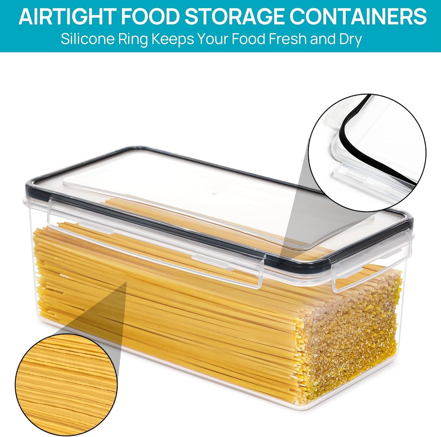Airtight Food Storage Containers with Lids 4PCS Set 3.2L