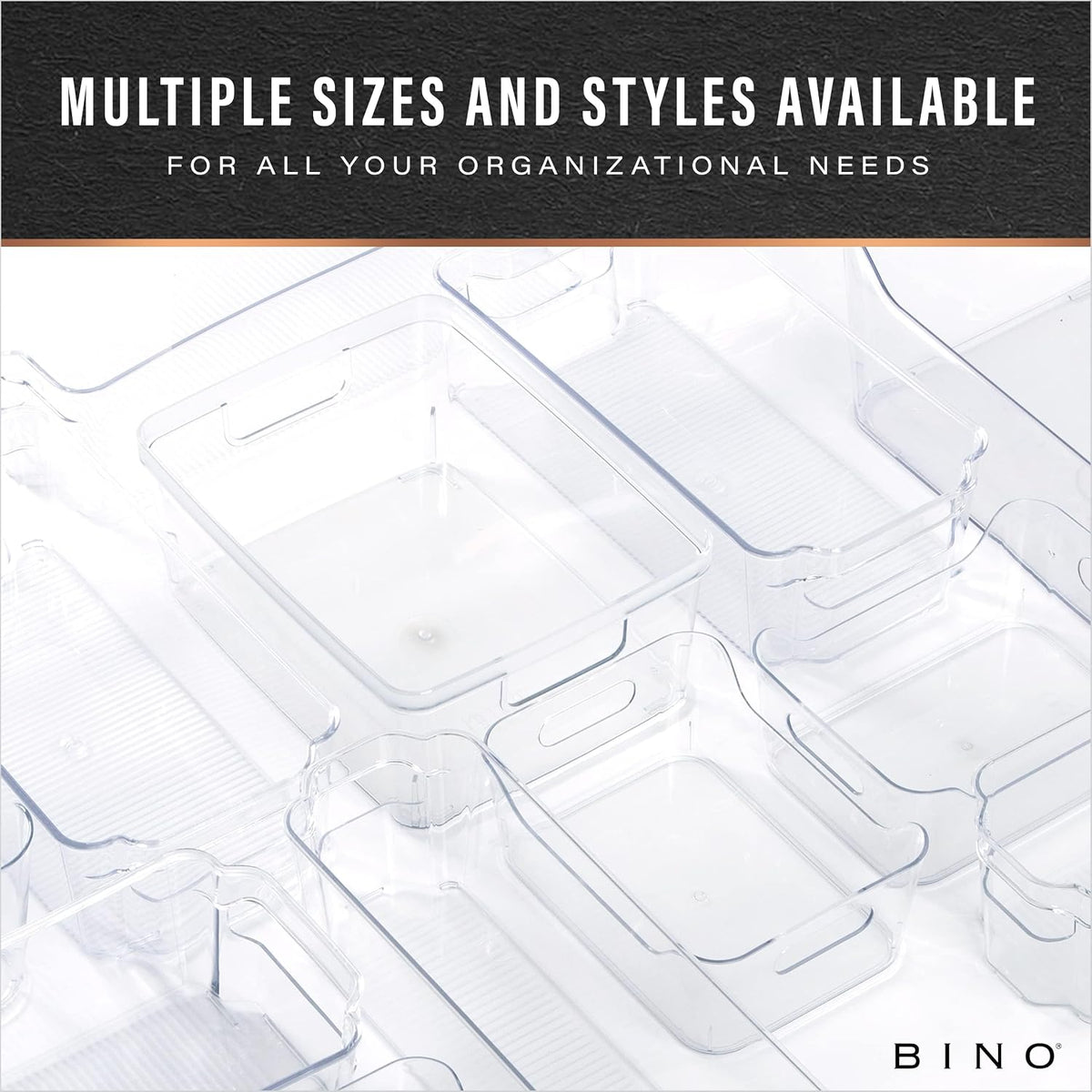 BINO | Plastic Organizer Bins, Small - 8 Pack | The SOHO Col