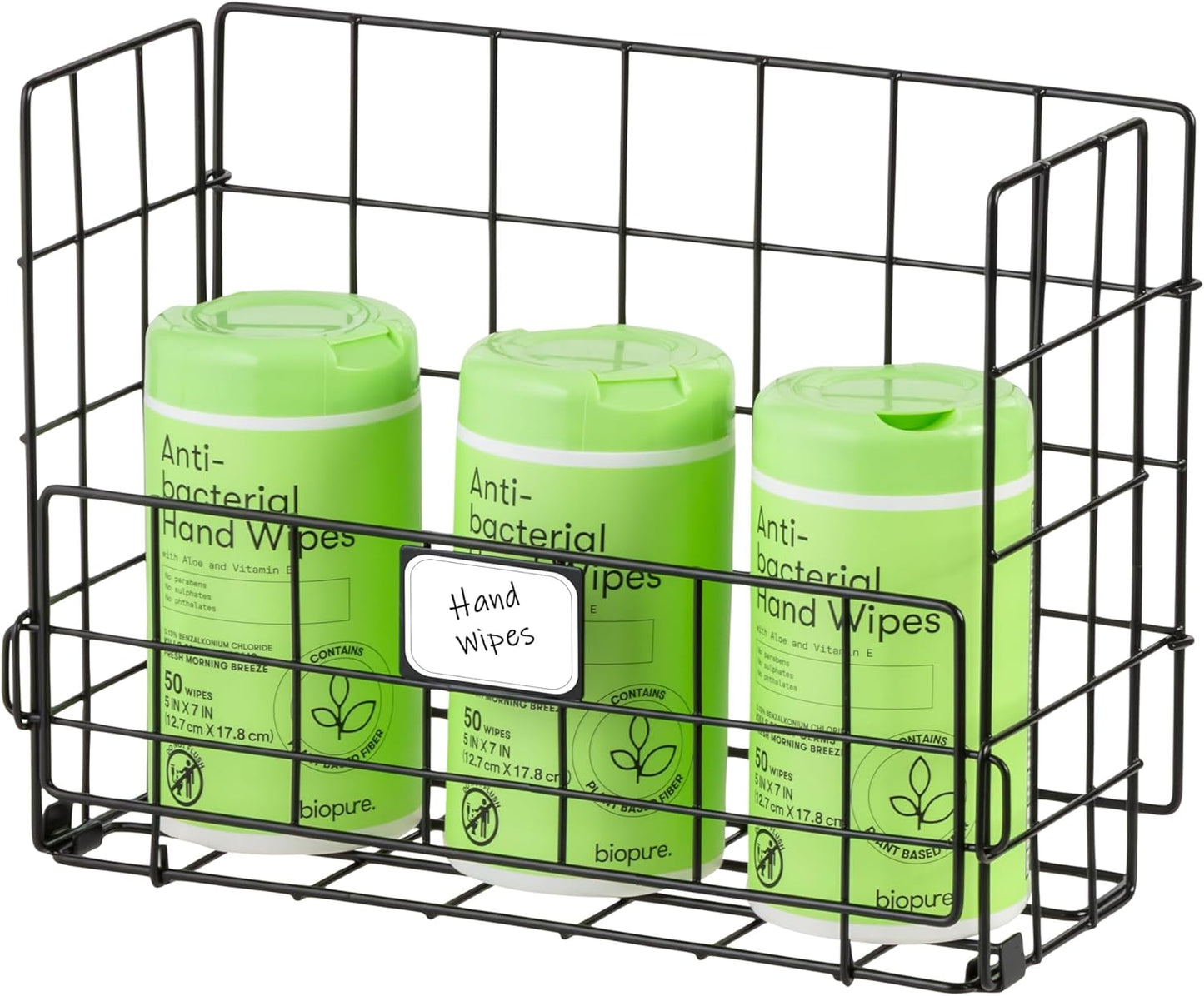 Over The Door Organizer, 3 Pack, Hanging or Wall Mounted Metal Wire Basket