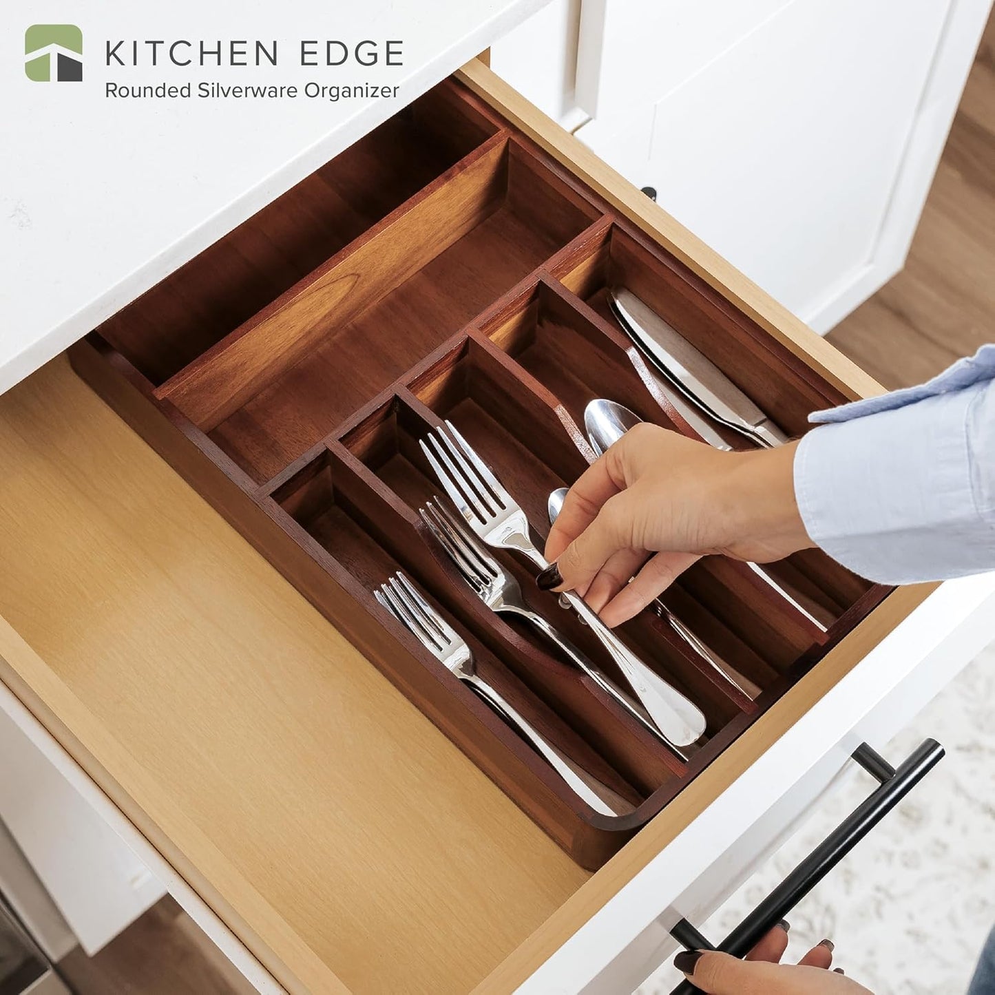 Silverware Organizer - Cutlery, Flatware, and Utensil Holder for Kitchen Drawers