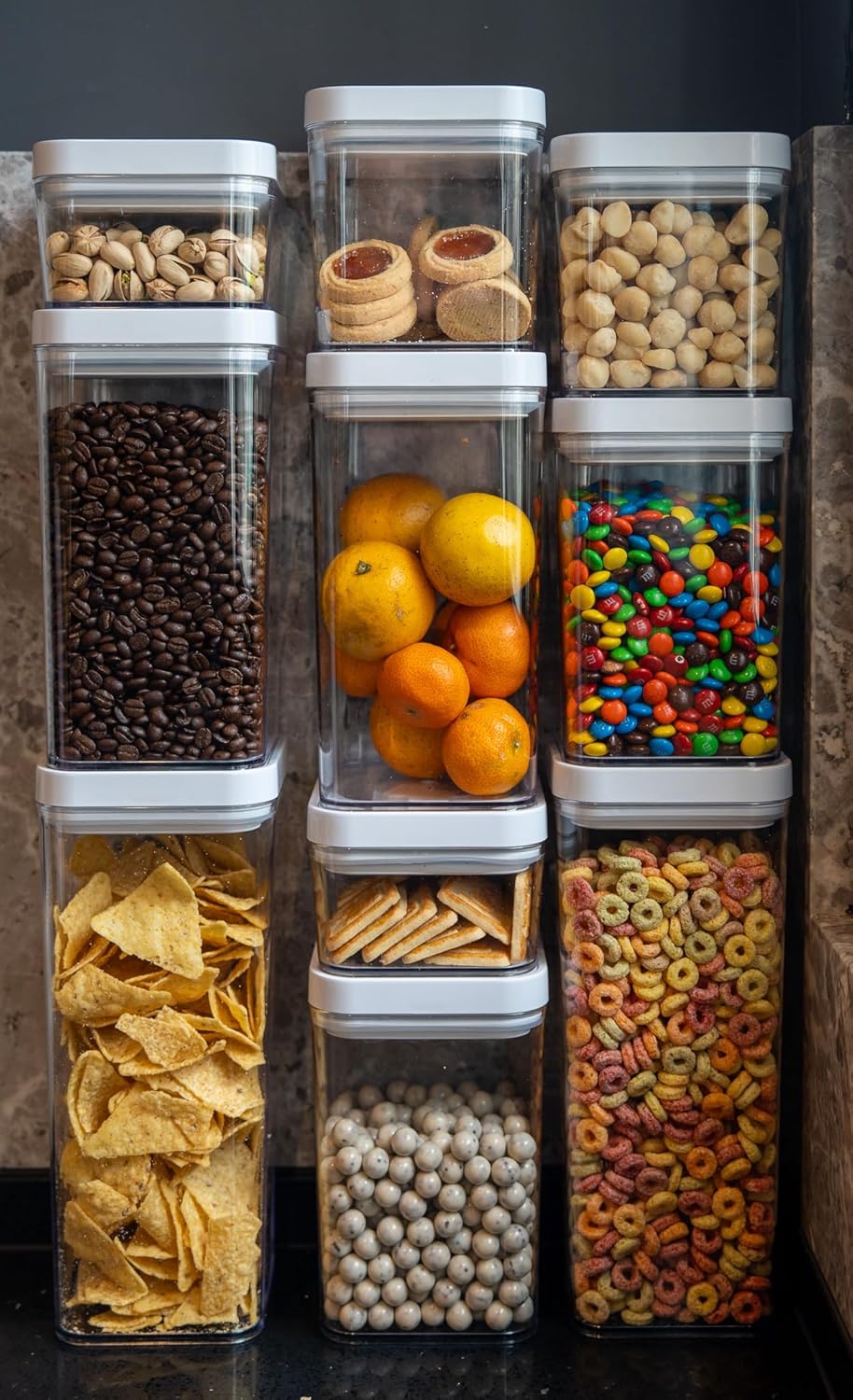 Airtight Food Storage Containers, BPA Free, Dishwasher Safe, with Twist/Turn Lids