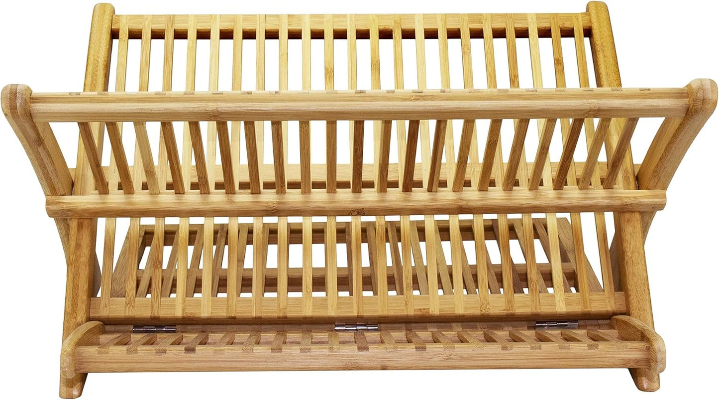Eco Collapsible Bamboo Dish Drying Rack