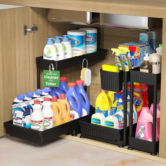 3 Pack Multi-Purpose Pull-Out Storage Organizers
