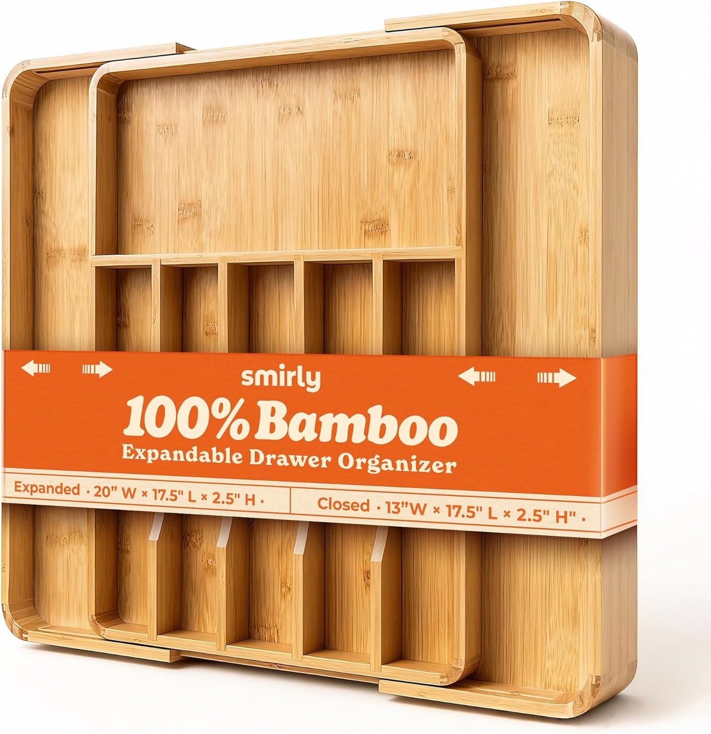 Silverware Drawer Organizer – Bamboo Kitchen Drawer Organizer