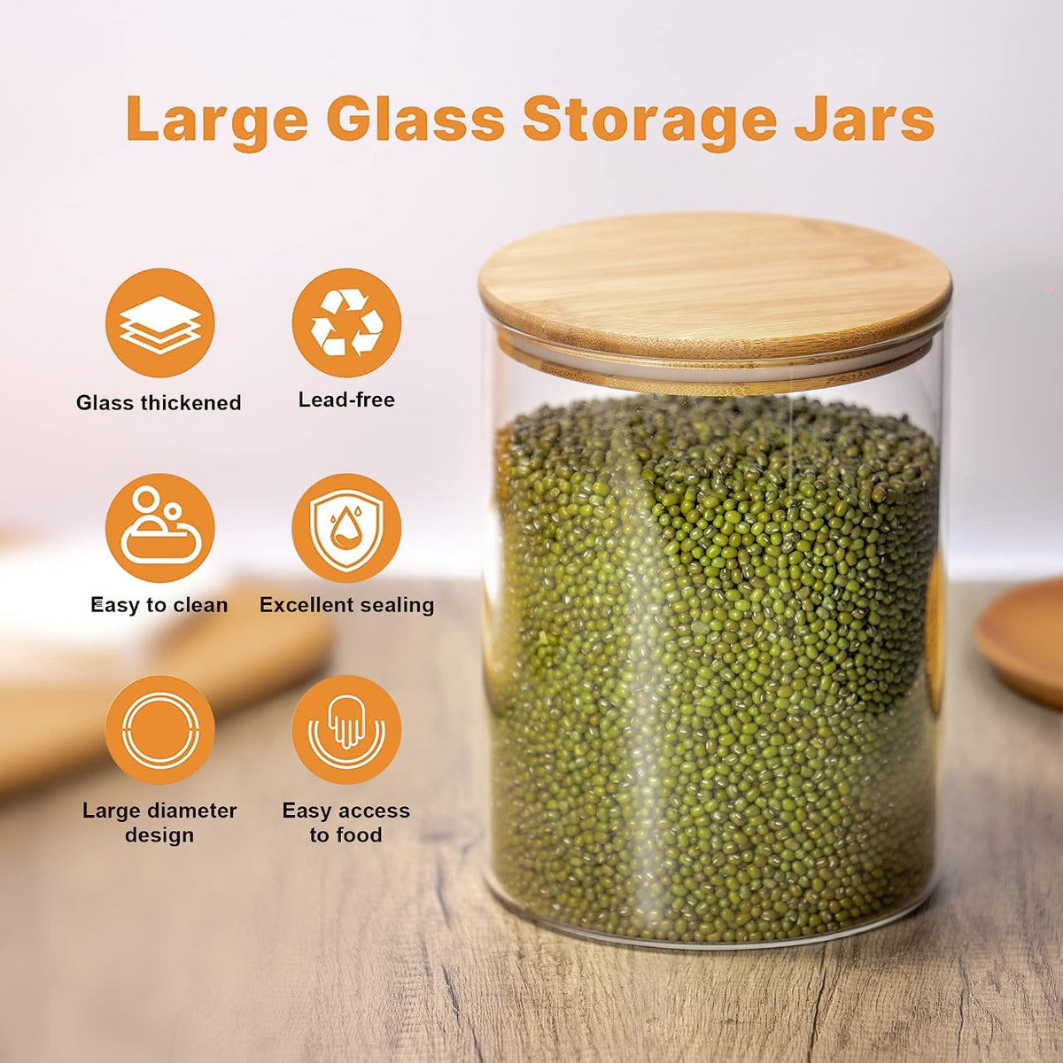 YUNCANG Glass Storage Jars