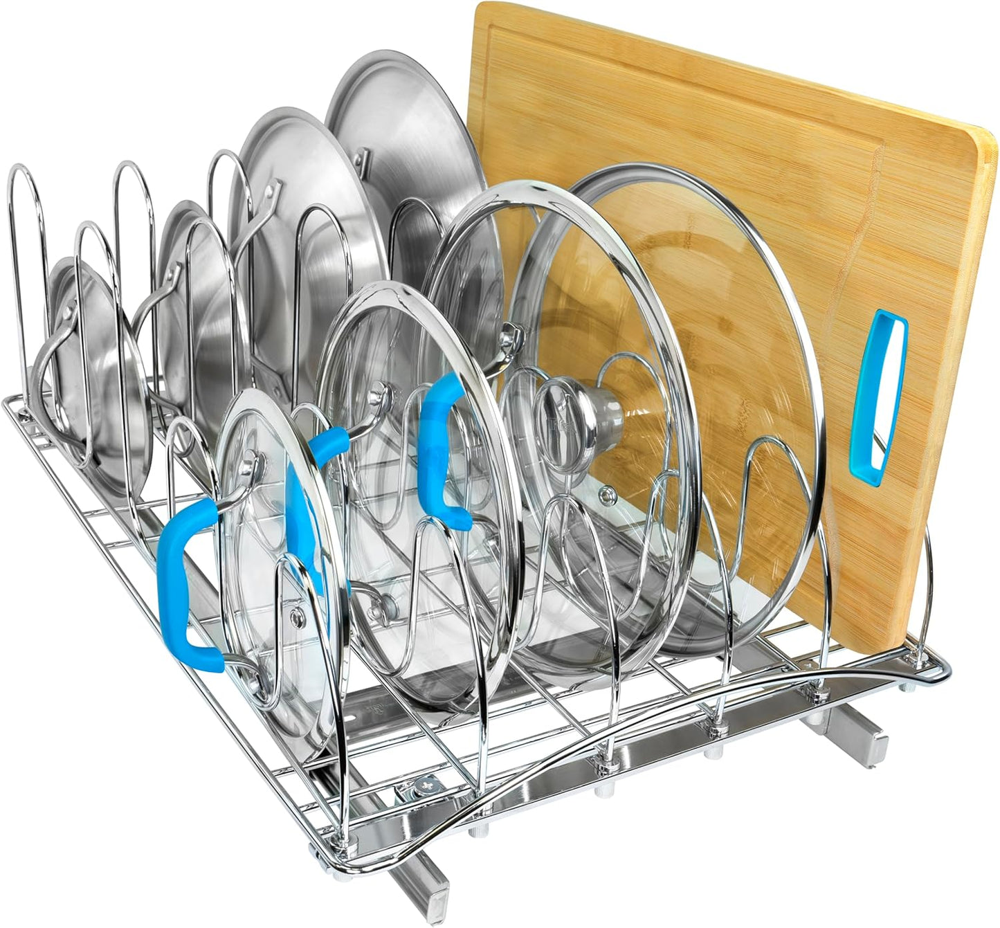 LYNK PROFESSIONAL® Pull Out Pot and Pan Lid Organizer Inside Cabinet