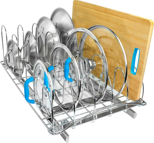 LYNK PROFESSIONAL® Pull Out Pot and Pan Lid Organizer Inside Cabinet