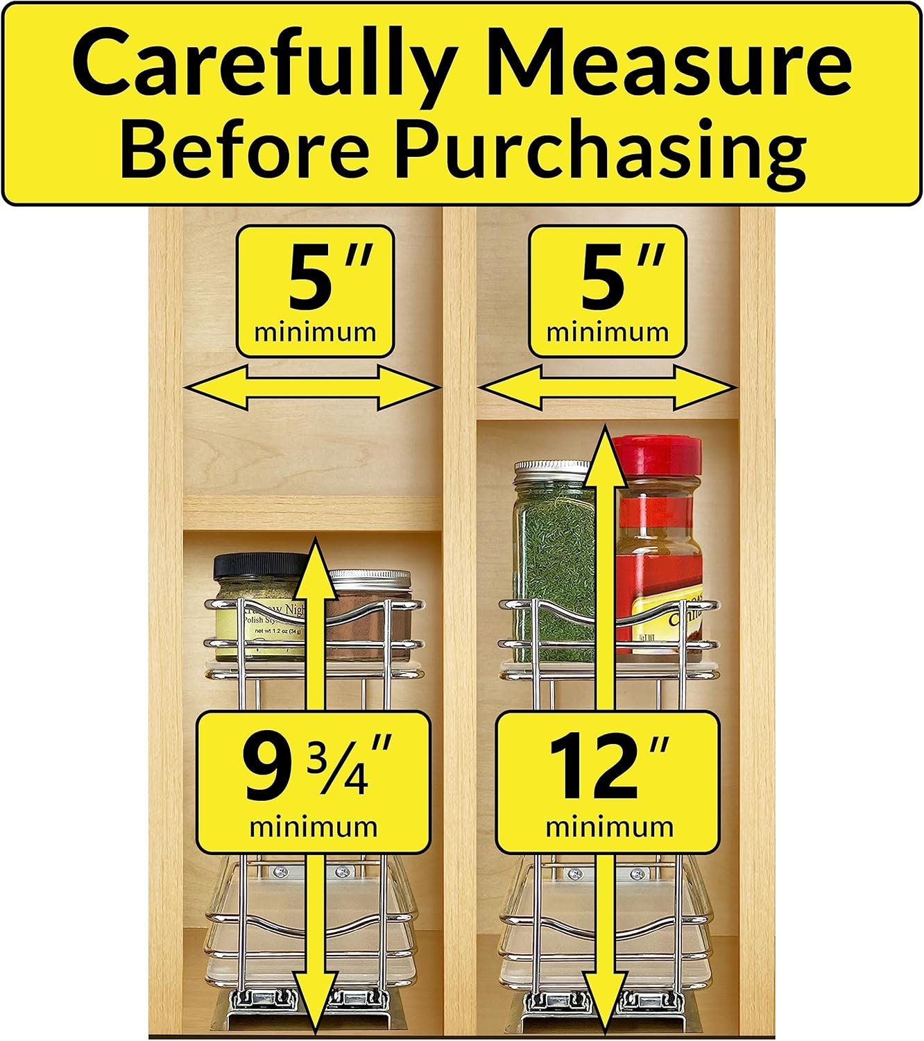 LYNK PROFESSIONAL® Pull Out Spice Organization for Cabinets