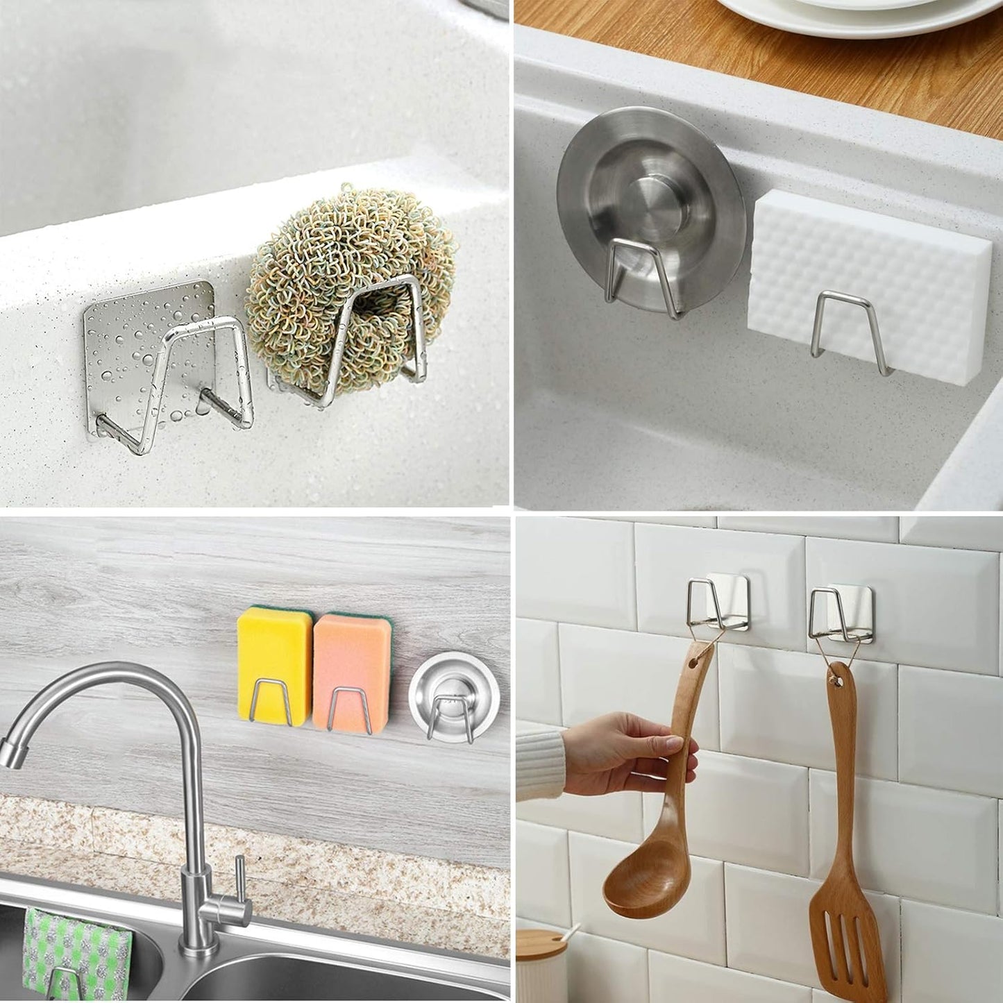 Adhesive Sponge Holder Sink Caddy for Kitchen Accessories