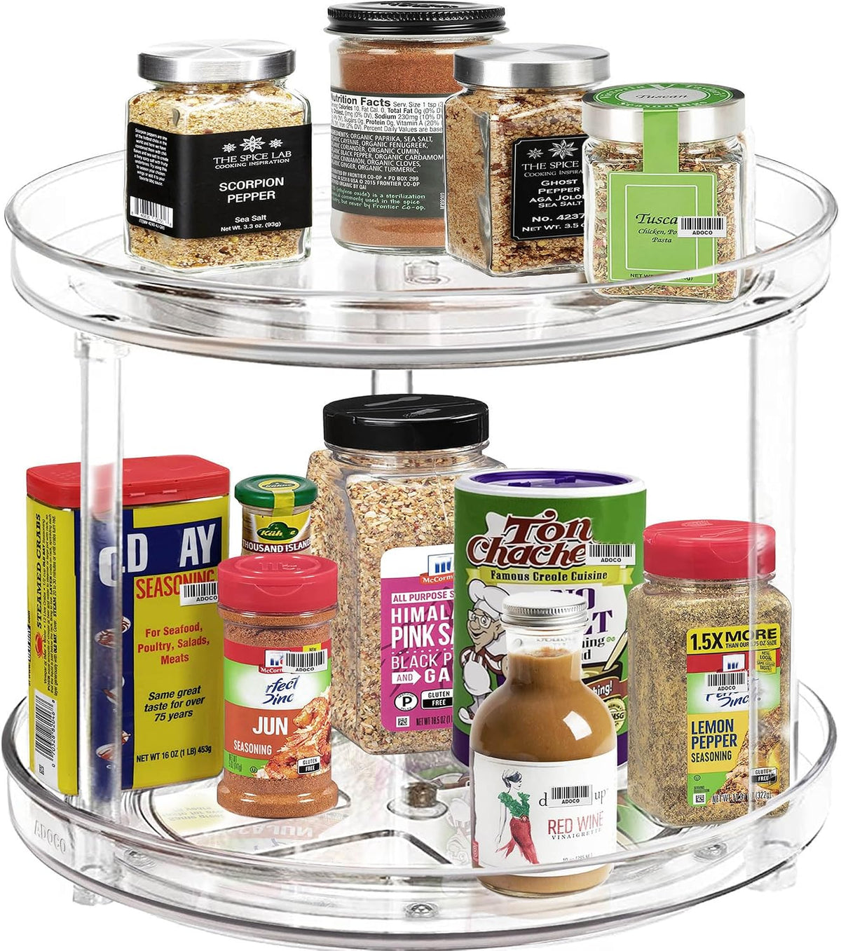 2 Tier Lazy Susan Organizer 10.6 Inch