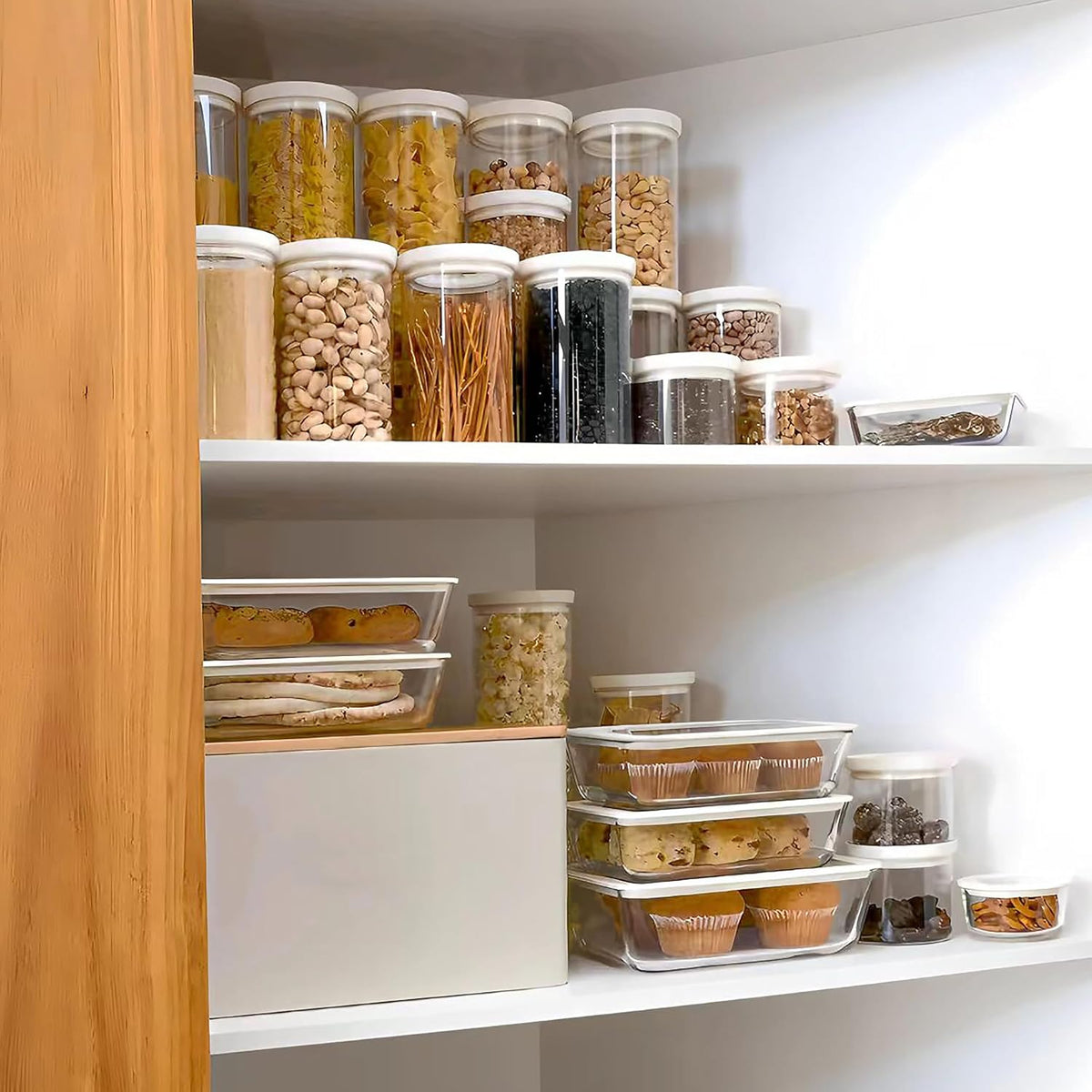 Urban Green Glass Food Storage Jar with Glass Lid