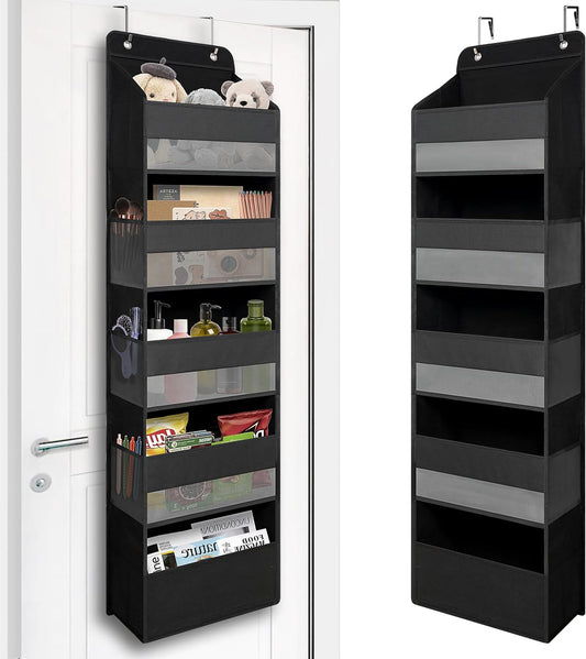Over Door Organizer with 5 Large Pockets, Heavy Duty Hanging Organizer Storage