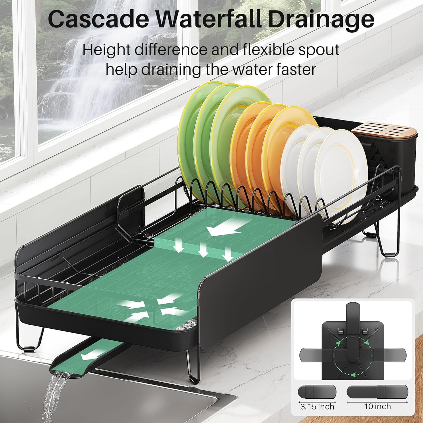Dish Drying Rack - Large Dish Racks for Kitchen Counter