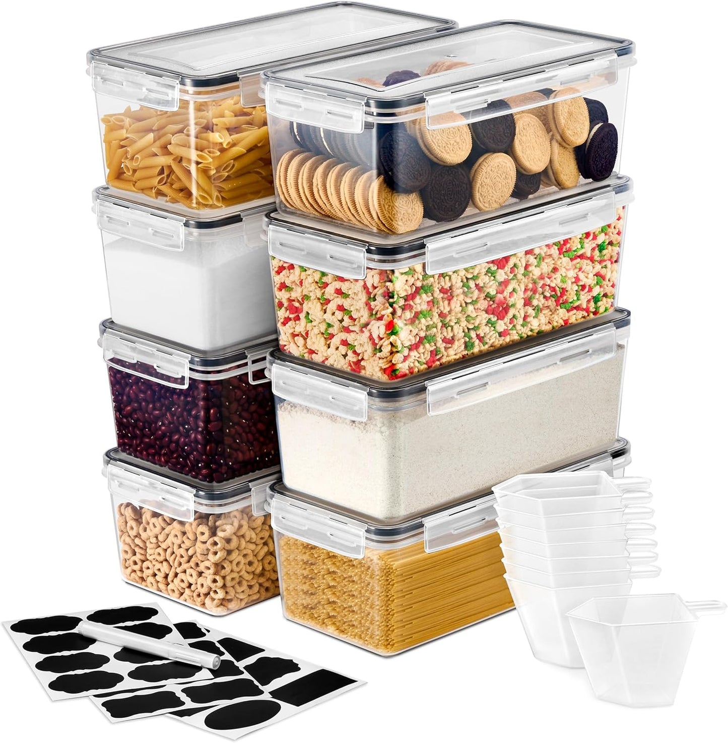 Food Storage Containers - Pack of 8 - Air Tight