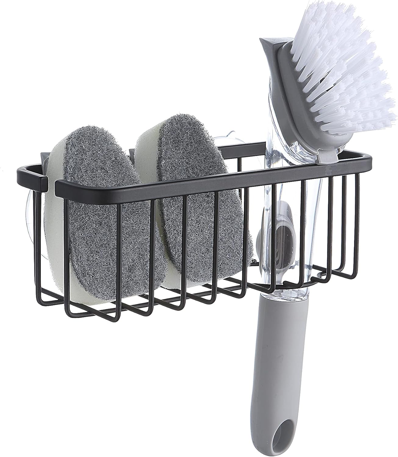 NeverRust Deluxe Kitchen & Bathroom Sink Sponge Holder Organizer with Adhesive Mount