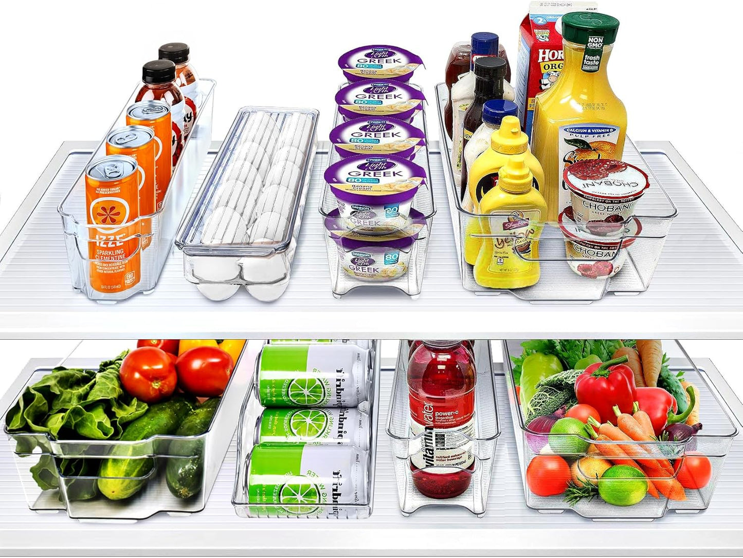 Fridge Organizer Bins – Set of 8 Refrigerator Organizers and Storage Containers