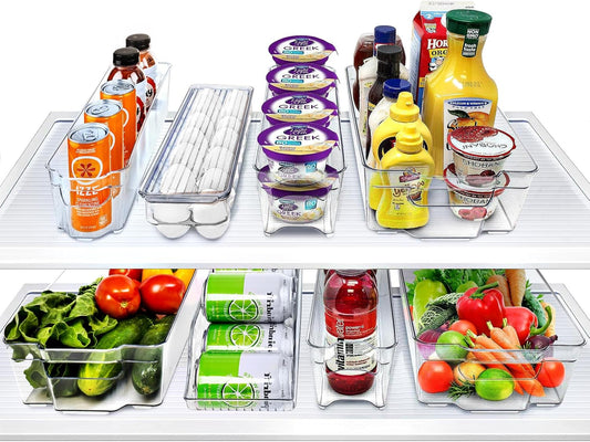 Fridge Organizer Bins – Set of 8 Refrigerator Organizers and Storage Containers