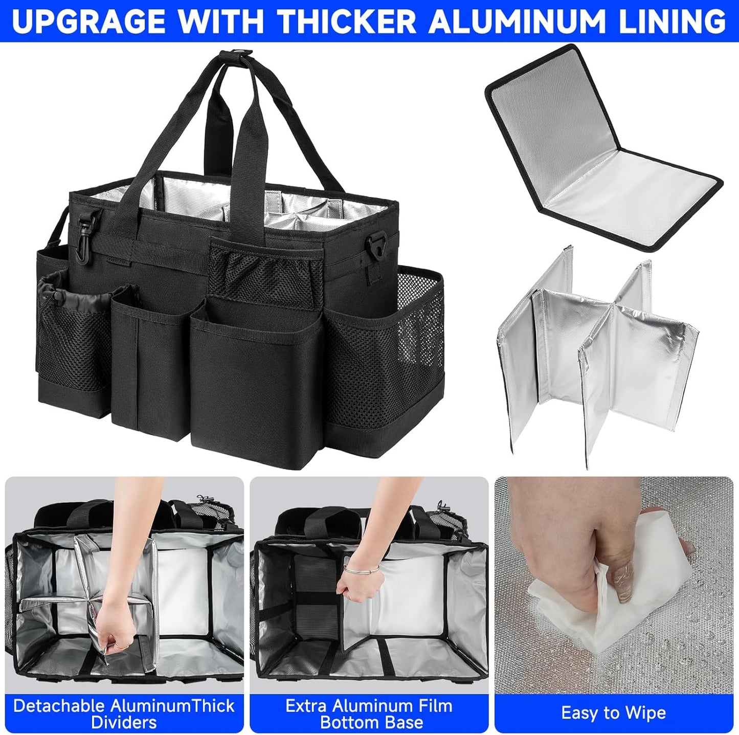 Cleaning Caddy Bag, Cleaning Supplies Organizer for Housekeepers