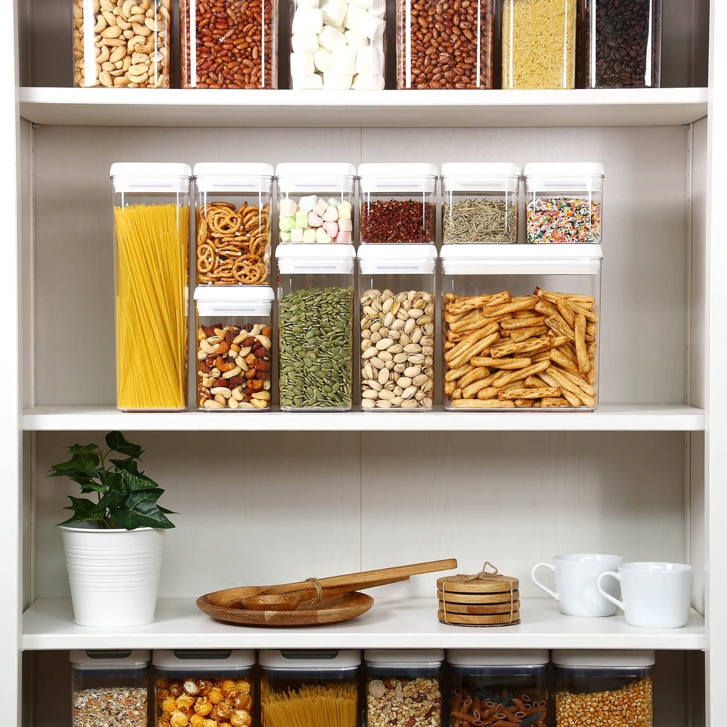 Flip Tite Storage Container with Lid 4" Airtight Ring Seal Top