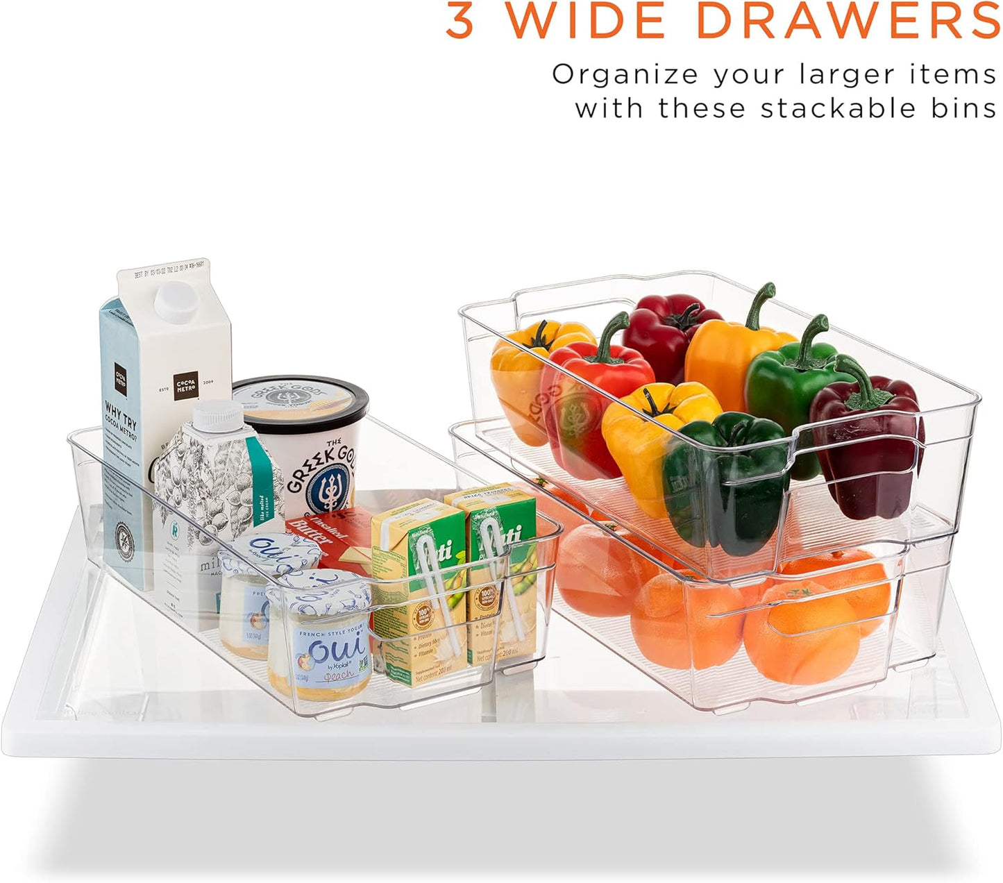 Fridge Organizer Bins – Set of 8 Refrigerator Organizers and Storage Containers