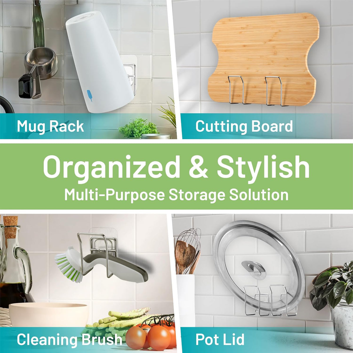Hook LAB Reusable Sponge Holder for Kitchen Sink & Bathroom 