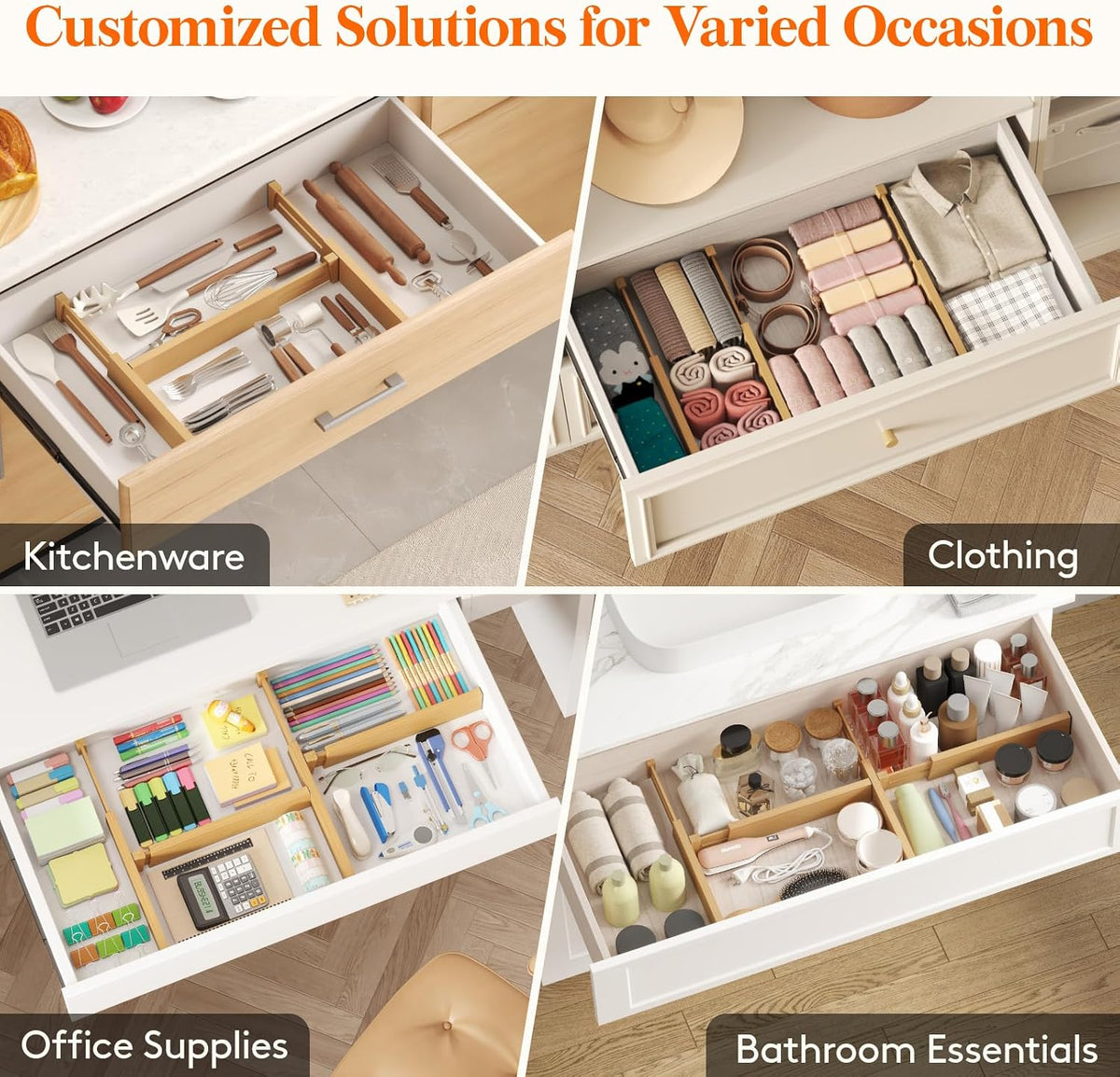 Lifewit 2.4" Kitchen Drawer Dividers