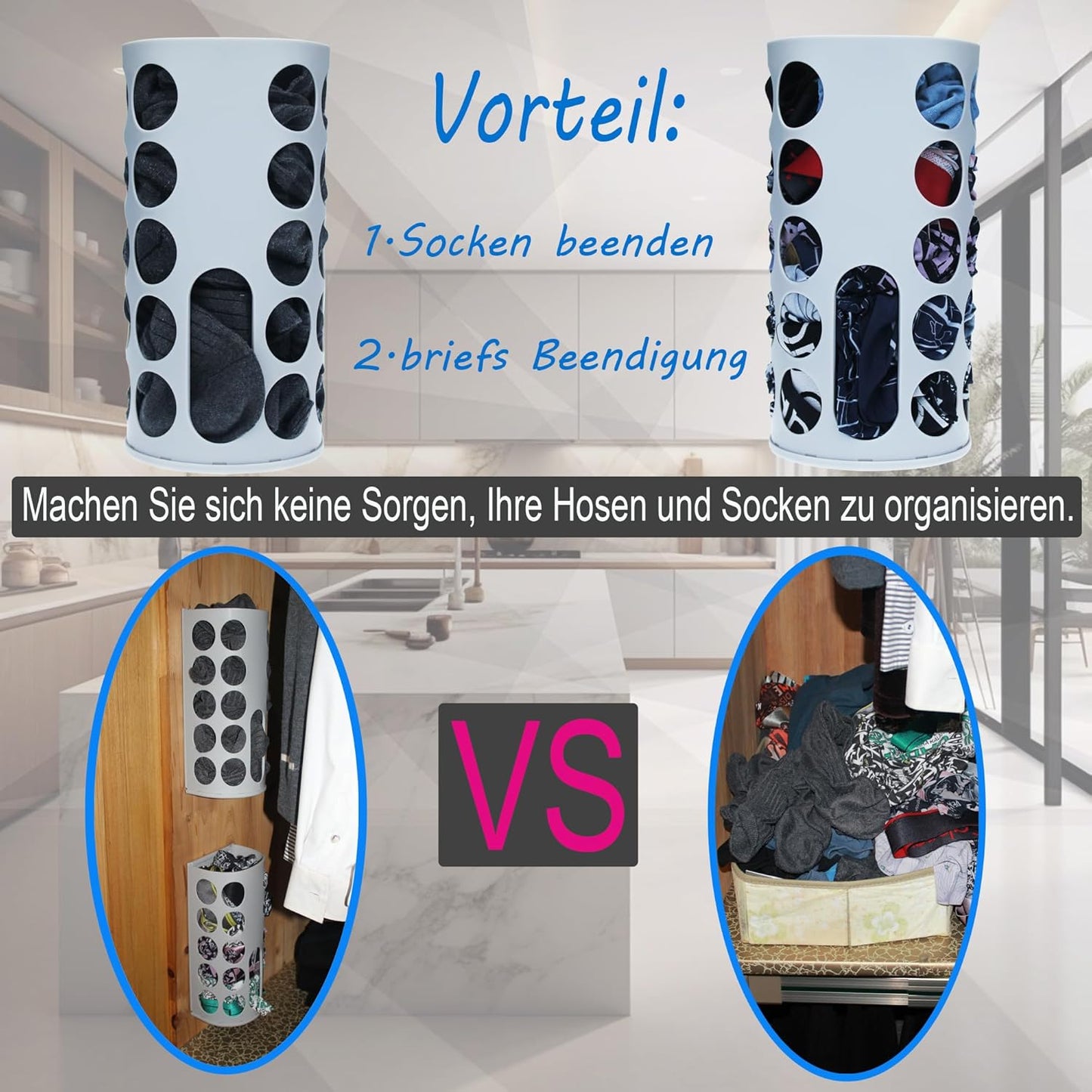 Wall-Mounted Plastic Bag Holder (2 Pack) - Multi-Use Kitchen Organizer for Grocery Bags