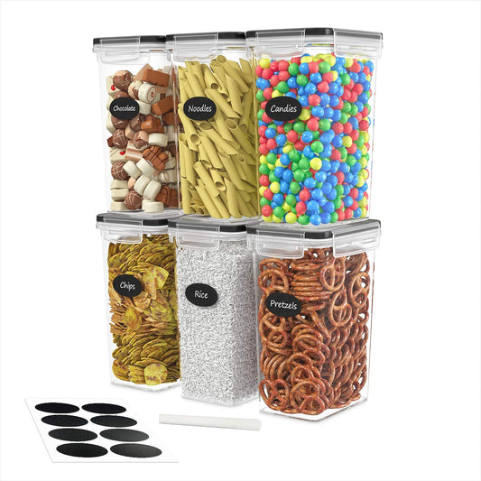 Airtight Food Storage Container Set - 6 Pieces 2.0L