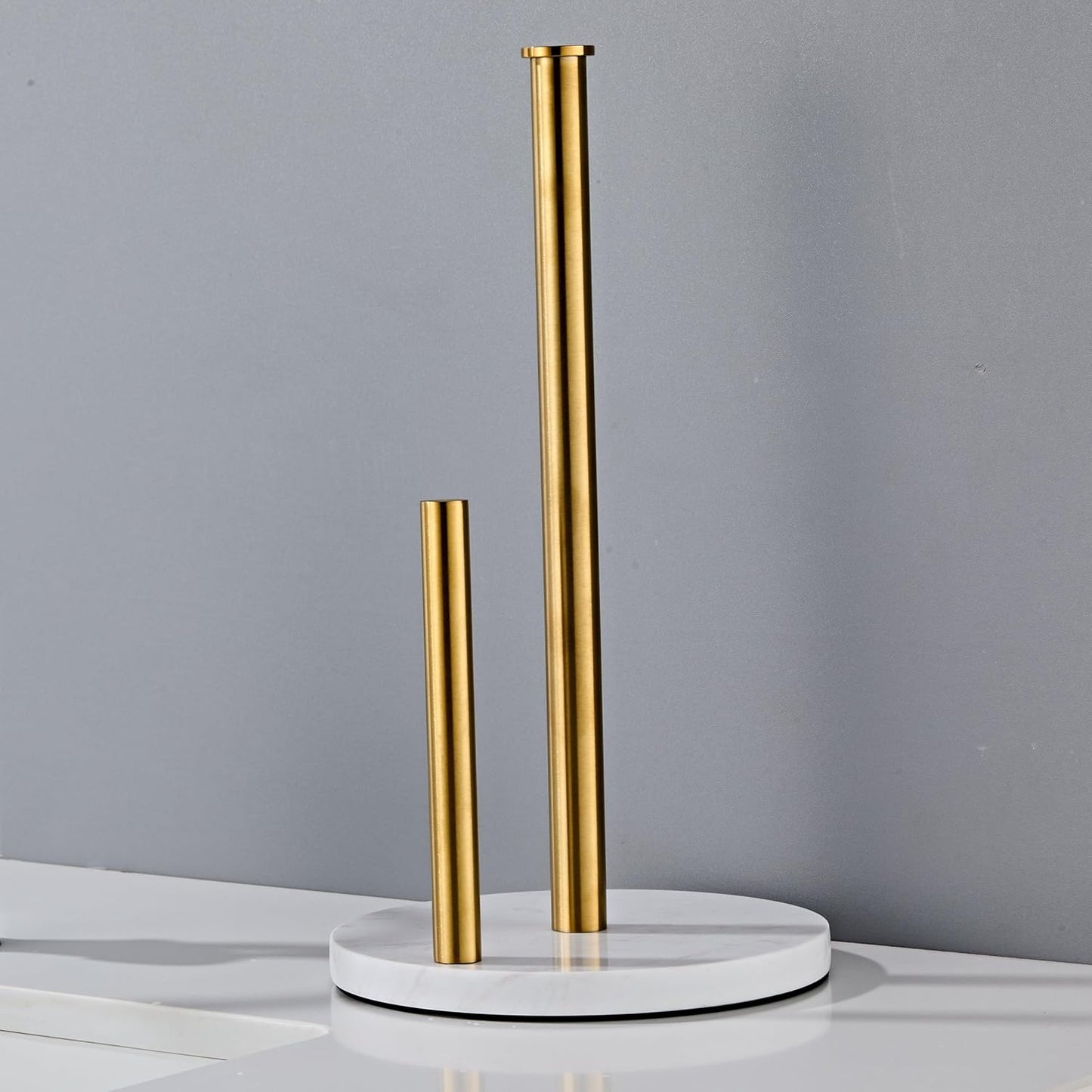 Brushed Gold Paper Towel Holder,Stainless Steel Paper Towel Holder for Kitchen Roll Organize