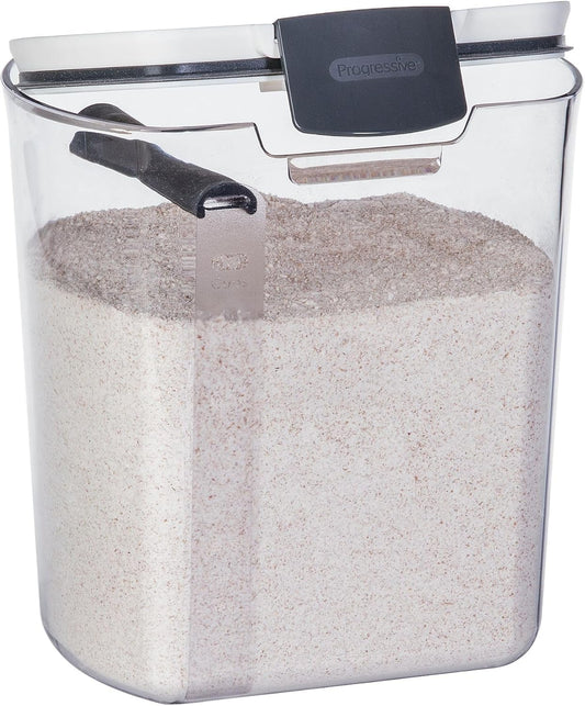 Flour Storage Container, 4-Quart, BPA-Free Plastic, Dishwasher Safe