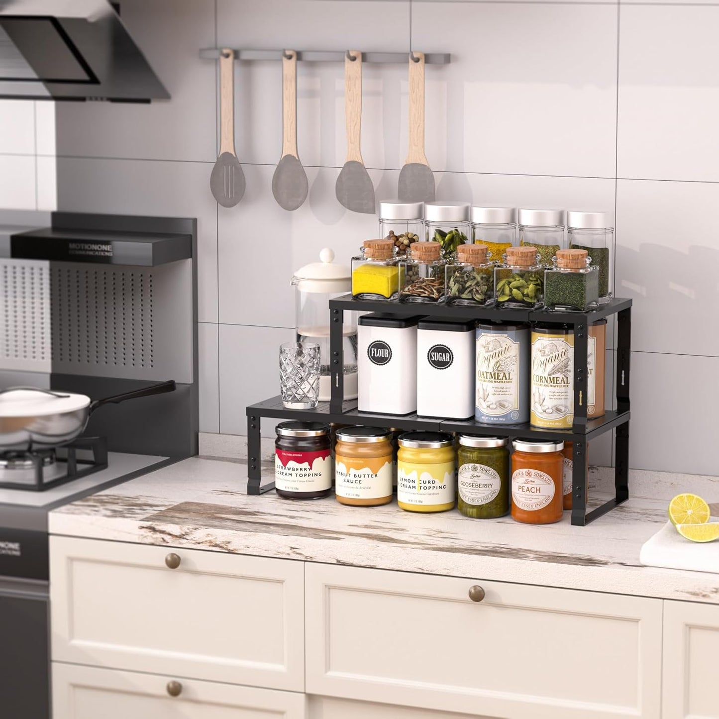 Heavy-Duty Adjustable Metal Shelf Organizer
