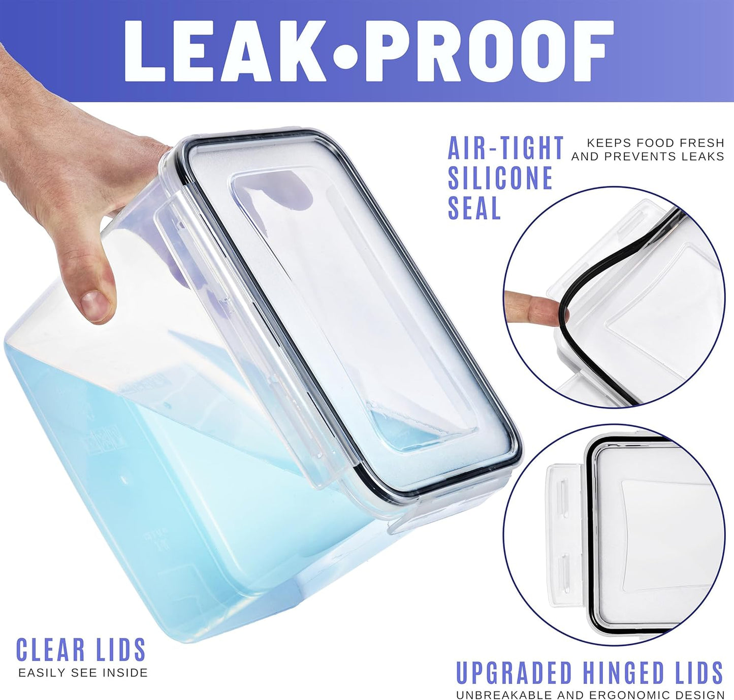 Food Storage Containers - Pack of 4 - Air Tight