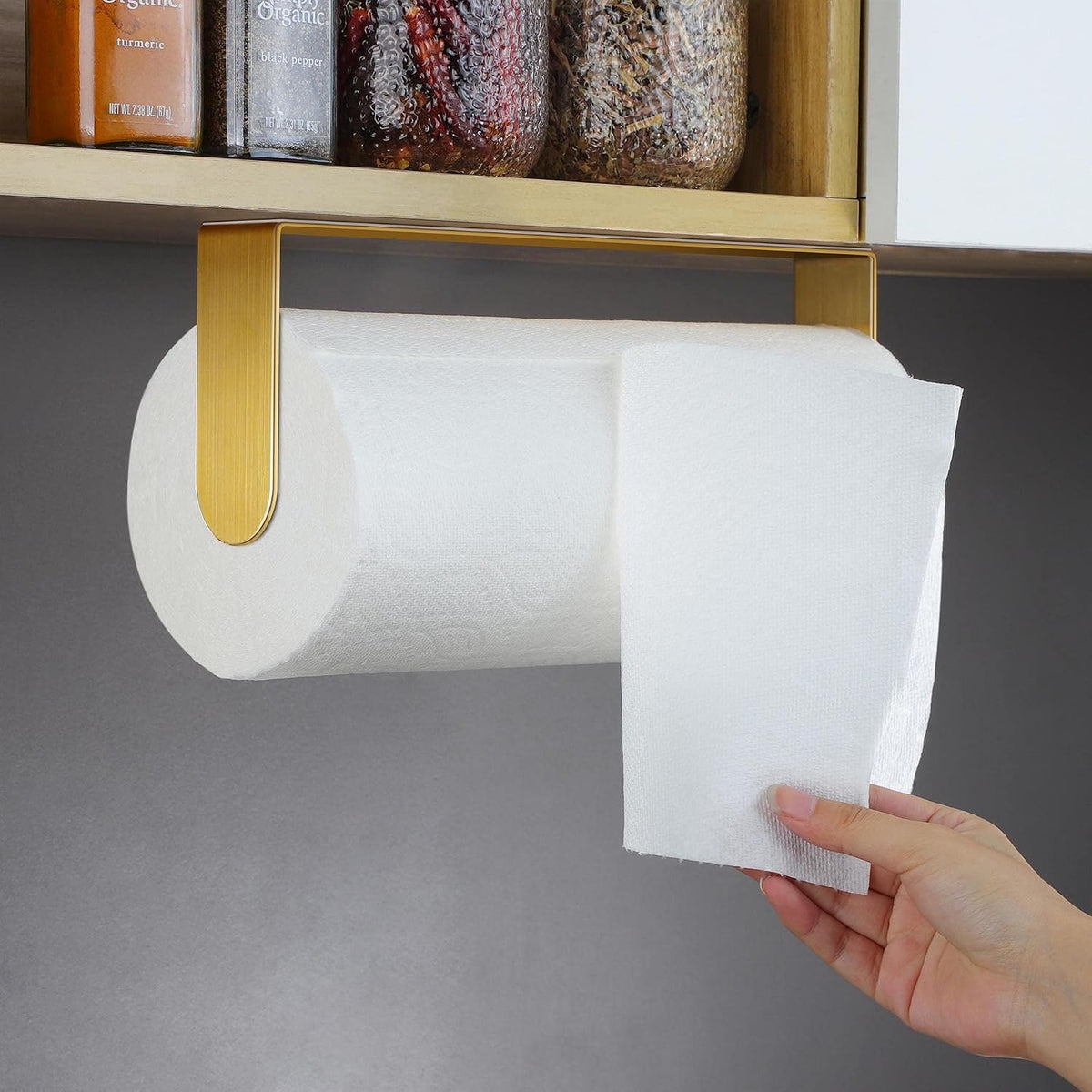 YIGII Adhesive Paper Towel Holder Under Cabinet