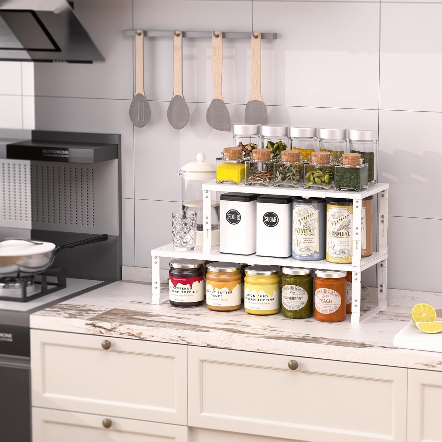 Heavy-Duty Adjustable Metal Shelf Organizer