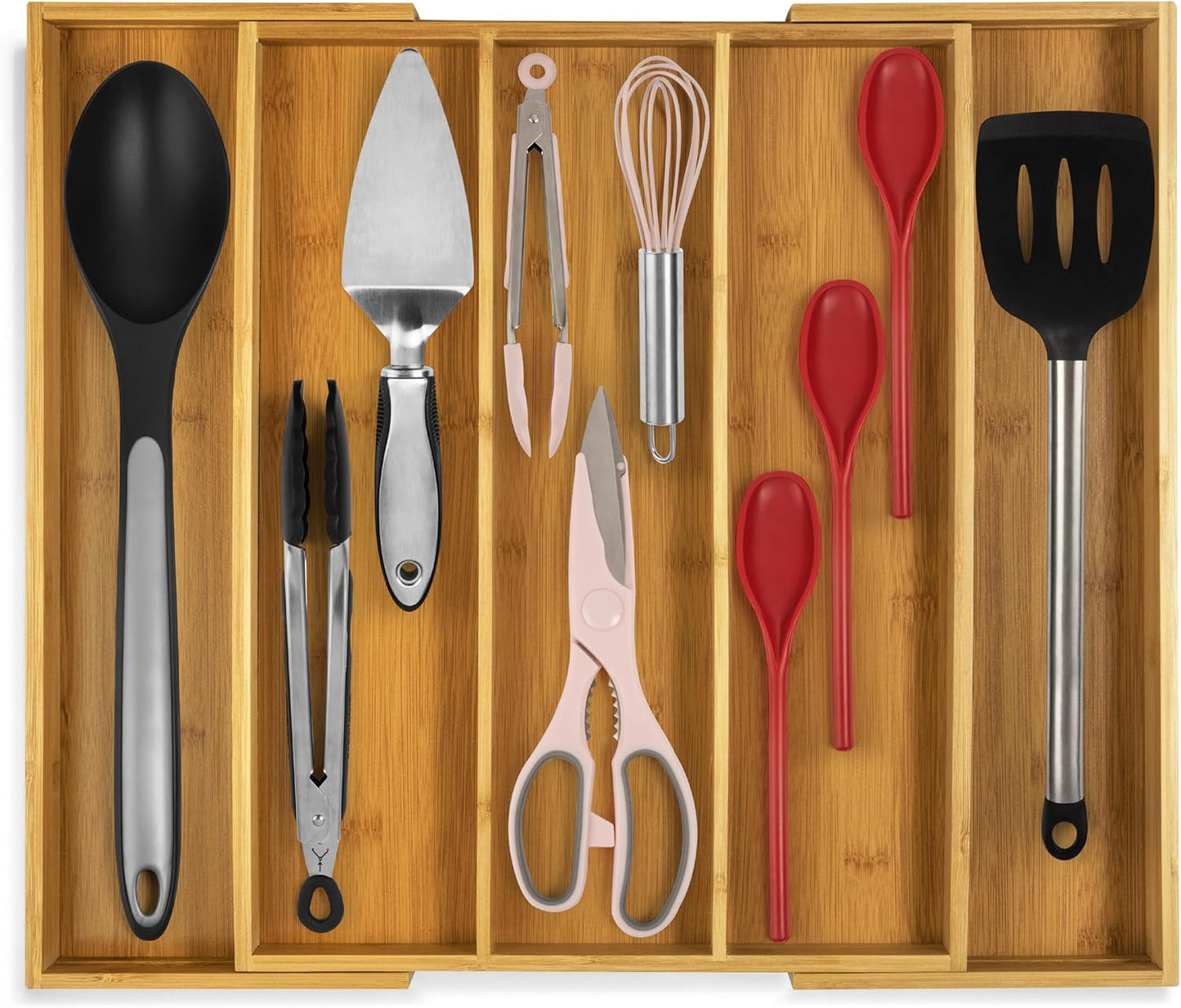 Kitchen Drawer Organizer - Expandable Utensil Drawer Organizer for Kitchen