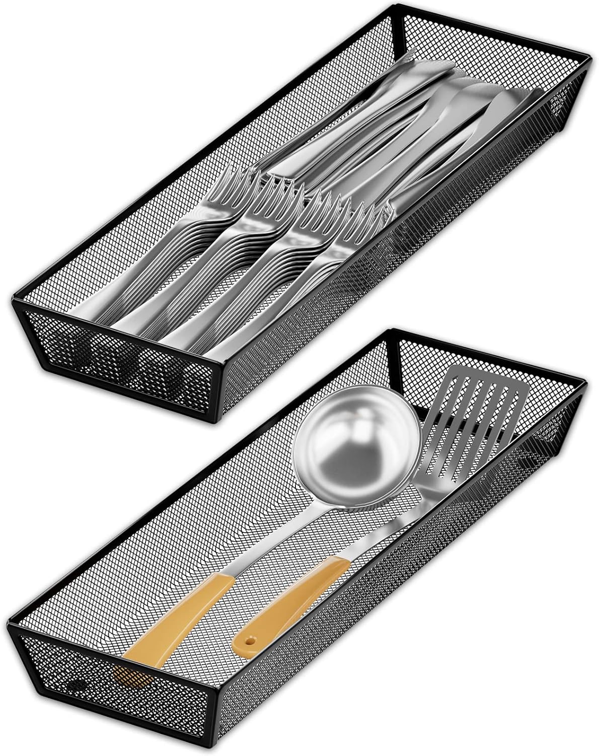 Kitchen drawer organizer - silverware utensil organizer for kitchen drawer,silverware tray in drawer