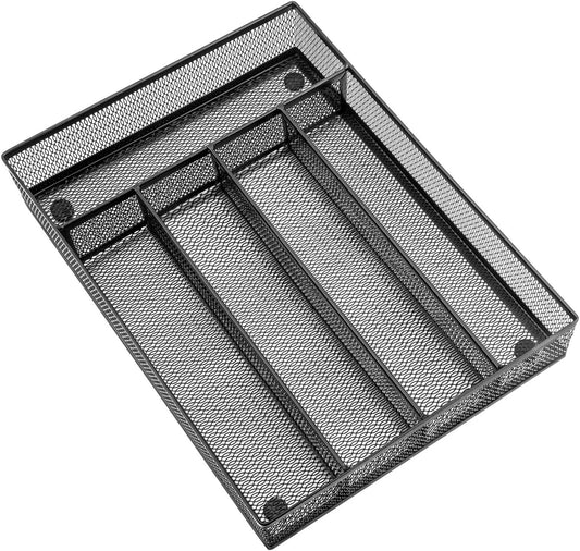 Utensil Drawer Organizer, Mesh Wire Silverware Organizer Divider for Kitchen