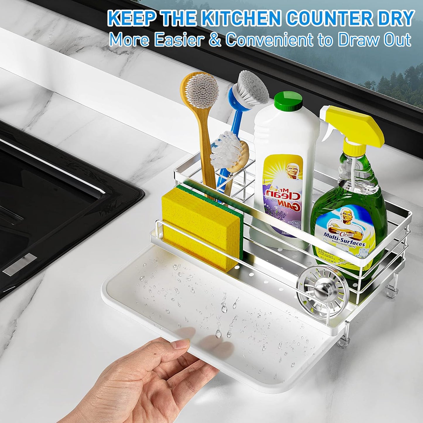 Stainless Steel Sponge Holder for Kitchen