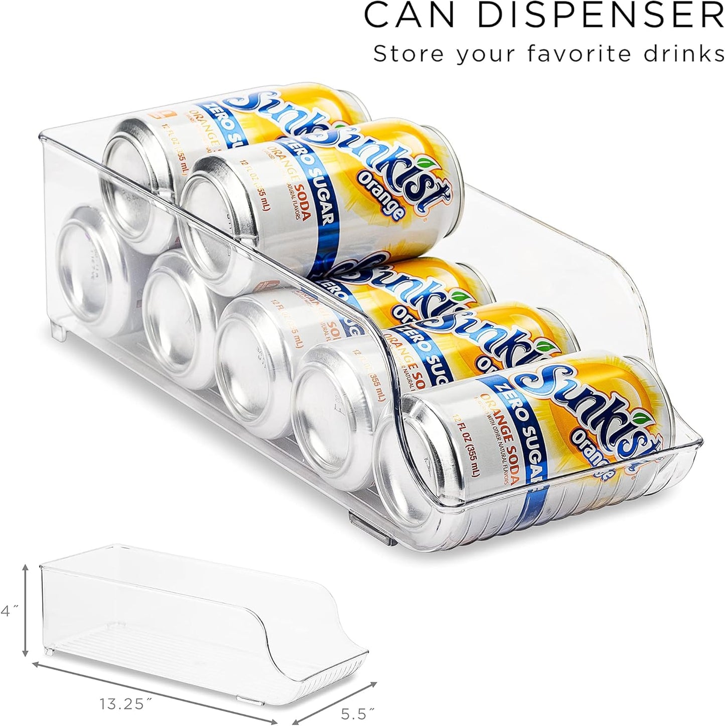 Fridge Bins and Freezer Bins Refrigerator Organizer Stackable Food Storage Containers BPA-Free Drawer Organizers for Refrigerator Freezer and Pantry