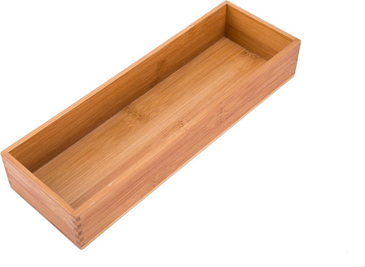 Bamboo Drawer Oragnizer Box, Kitchen Seasoning Organizer Tray, Tableware Knife Fork Organizer Box